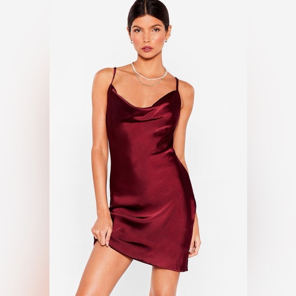 Nasty Gal Dresses & Skirts - Nasty Gal Sought after Cowl Satin Dress